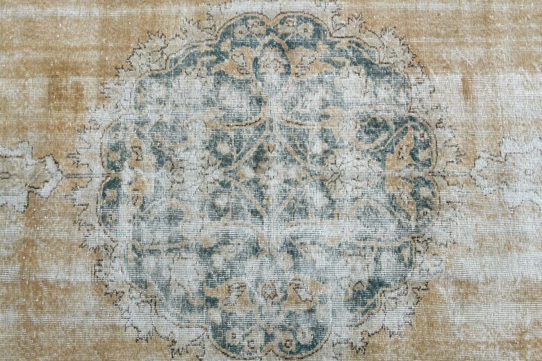 Faded Orange Brown Anatolian Rug