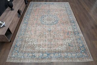 Excellent Pink Blue Area Rug - Thumbnail