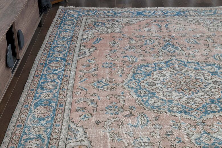 Excellent Pink Blue Area Rug