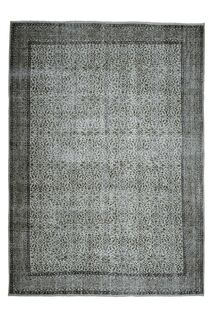 Floral Gray Beige Area Rug - Thumbnail