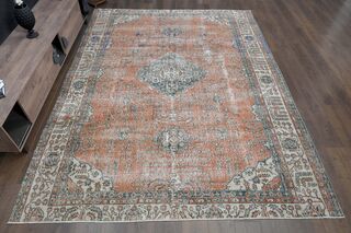 Orange Brown Area Rug - Thumbnail