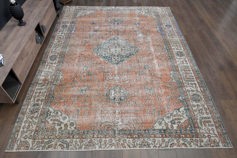 Orange Brown Area Rug