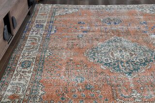 Orange Brown Area Rug - Thumbnail