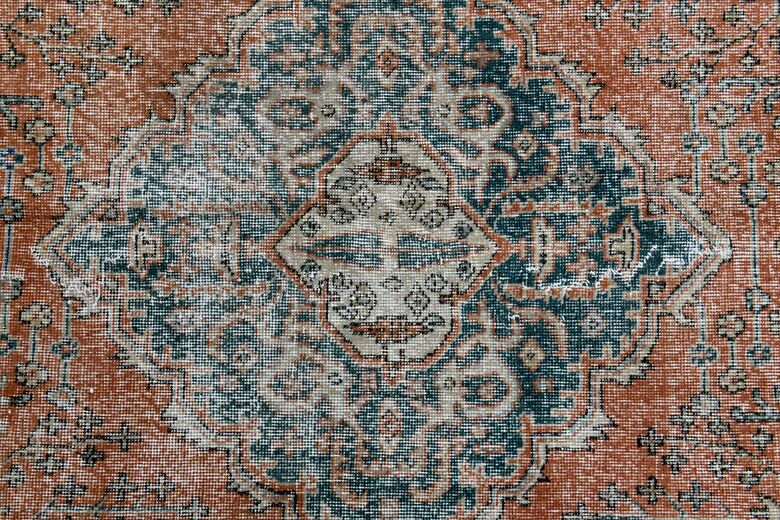 Orange Brown Area Rug