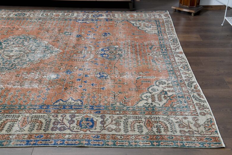 Orange Brown Area Rug