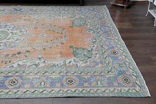 Orange Purple Vintage Anatolian Rug - Thumbnail