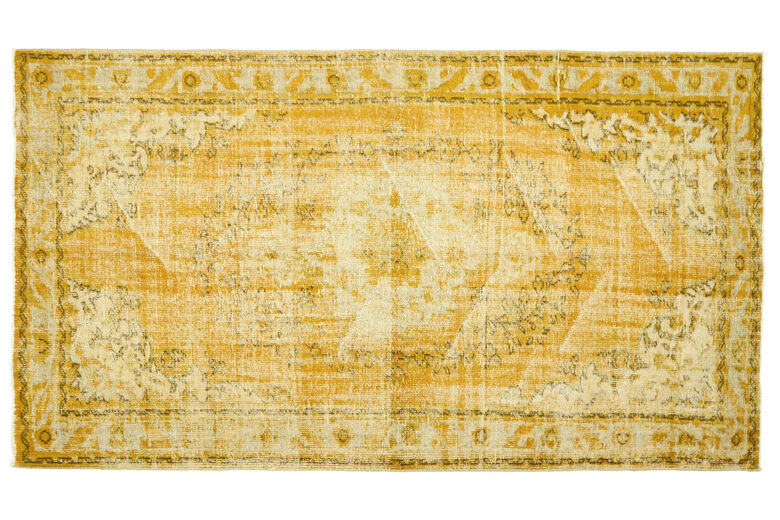 Rugser - Faded Yellow Vintage Hereke Rug