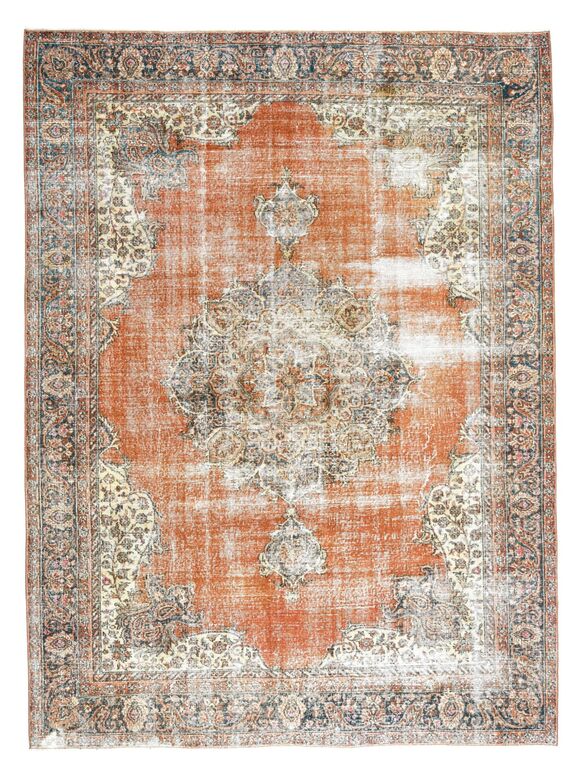 Medallion Handwoven Antique Anatolian Rug