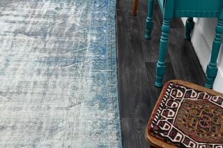 Blue Distressed Antique Rug - Thumbnail