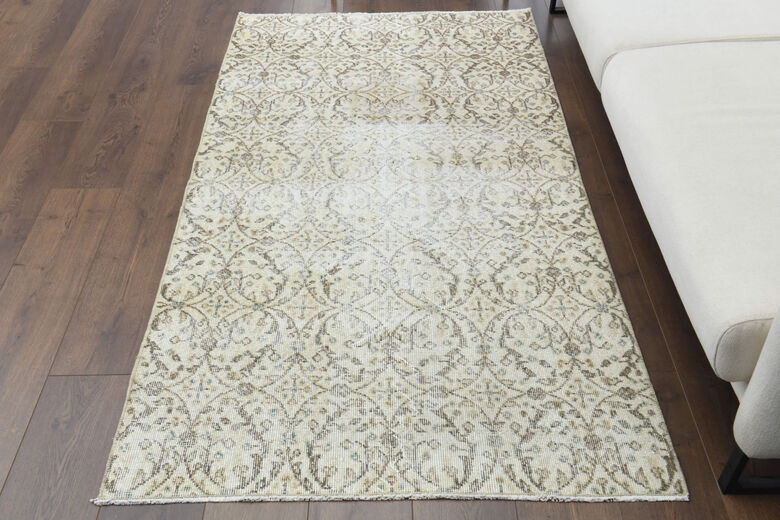 Handmade Vintage Floral Rug