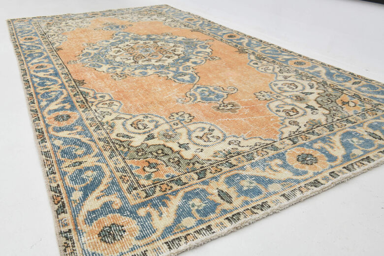 Handmade Vintage Oushak Rug