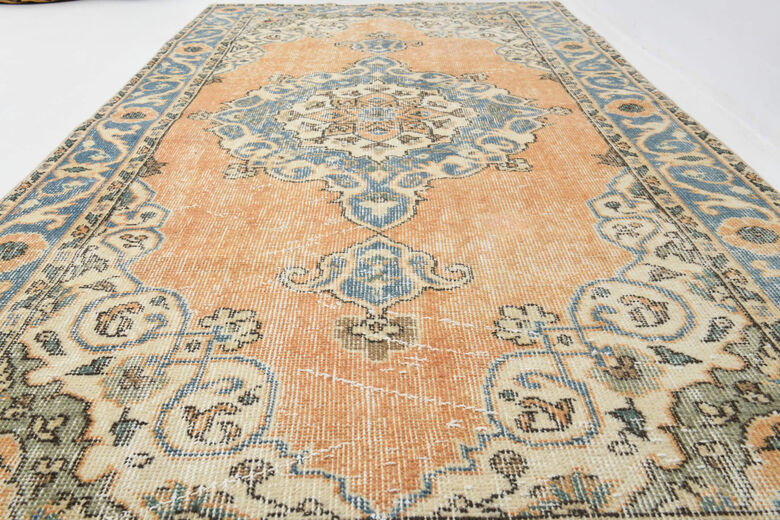 Handmade Vintage Oushak Rug