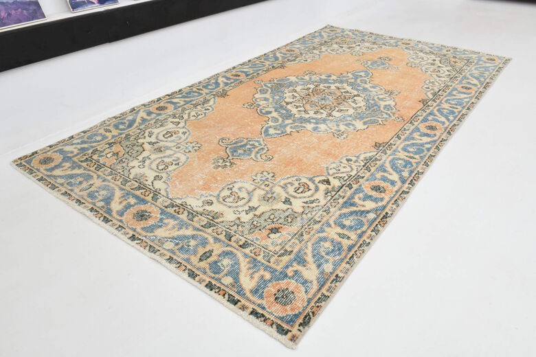 Handmade Vintage Oushak Rug