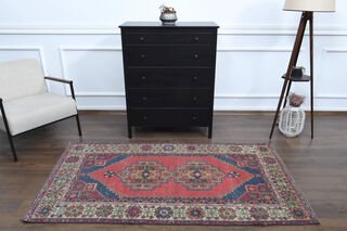 Handmade Vintage Area Rug - Thumbnail