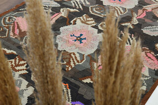 Dark Garden - Handmade Vintage Anatolian Area Rug - Thumbnail