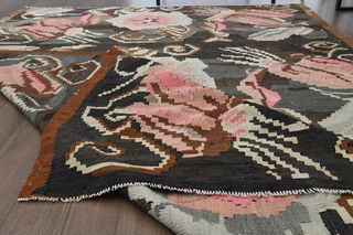 Dark Garden - Handmade Vintage Anatolian Area Rug - Thumbnail