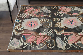 Dark Garden - Handmade Vintage Anatolian Area Rug - Thumbnail