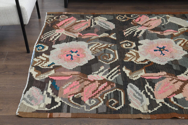 Dark Garden - Handmade Vintage Anatolian Area Rug