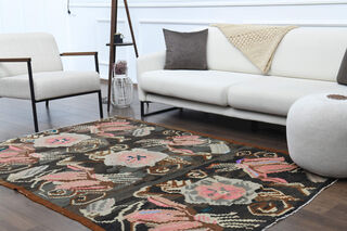 Dark Garden - Handmade Vintage Anatolian Area Rug - Thumbnail