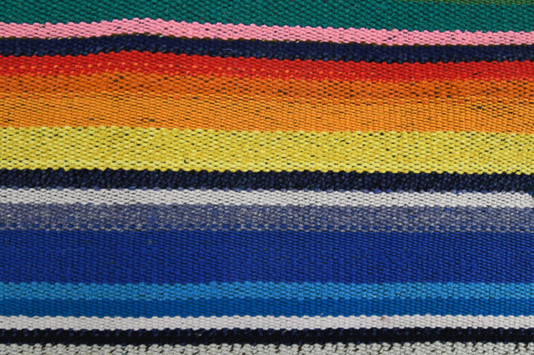 Handmade Vintage Striped Kilim