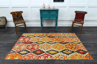 Handmade Vintage Area Rug - Thumbnail