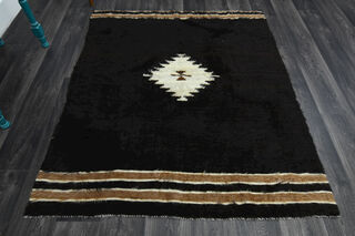 Eye Motif - Handmade Vintage Area Rug - Thumbnail