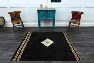 Eye Motif - Handmade Vintage Area Rug - Thumbnail