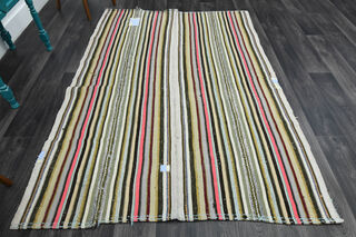 Flatweave Handmade Vintage Area Rug - Thumbnail