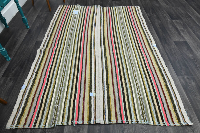 Flatweave Handmade Vintage Area Rug