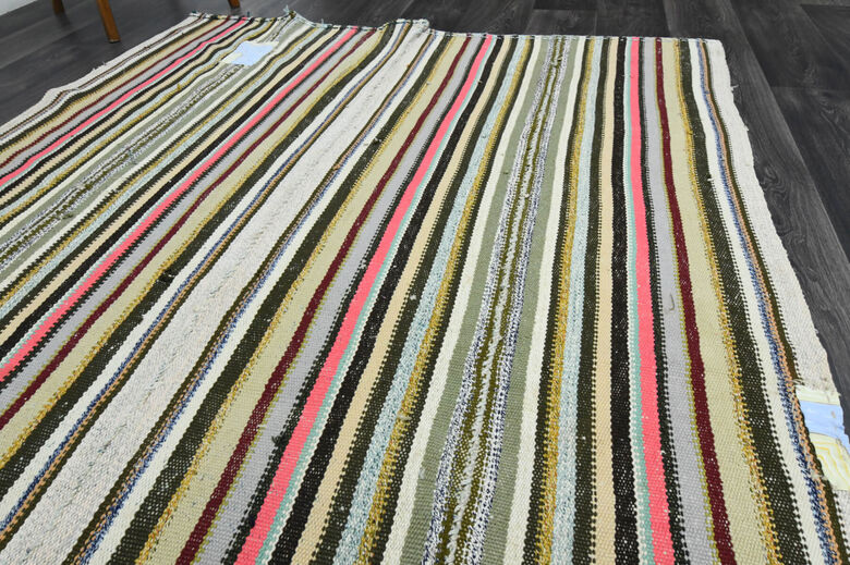 Flatweave Handmade Vintage Area Rug