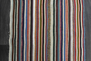 Striped Runner - Handmade Vintage Rug - Thumbnail