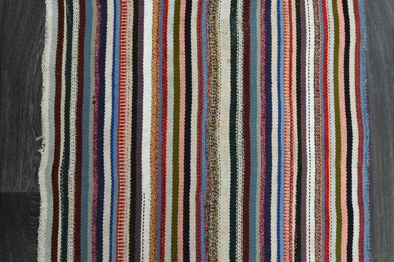 Striped Runner - Handmade Vintage Rug