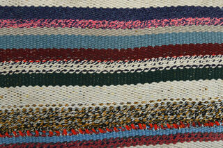 Striped Runner - Handmade Vintage Rug - Thumbnail