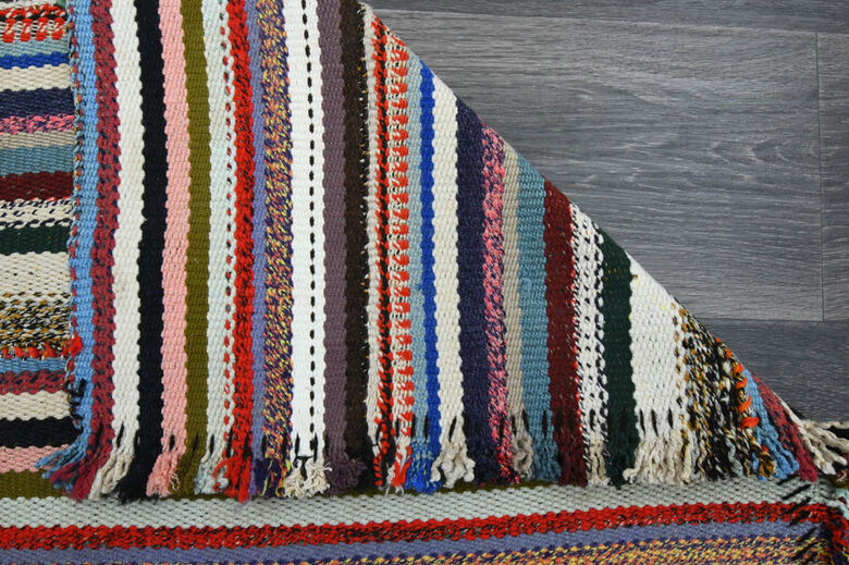 Striped Runner - Handmade Vintage Rug