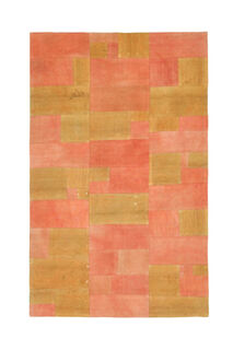 Mustard & Peach - Patchwork Handmade Vintage Area Rug - Thumbnail