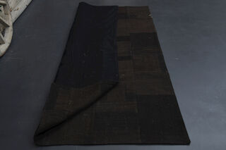 Dark Black - Patchwork Vintage Area Rug - Thumbnail