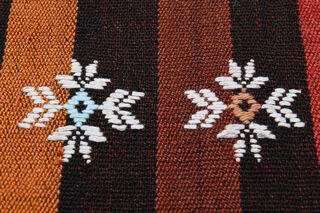 Handmade Vintage Flatweave Carpet - Thumbnail