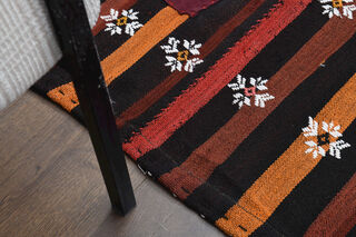 Handmade Vintage Flatweave Carpet - Thumbnail
