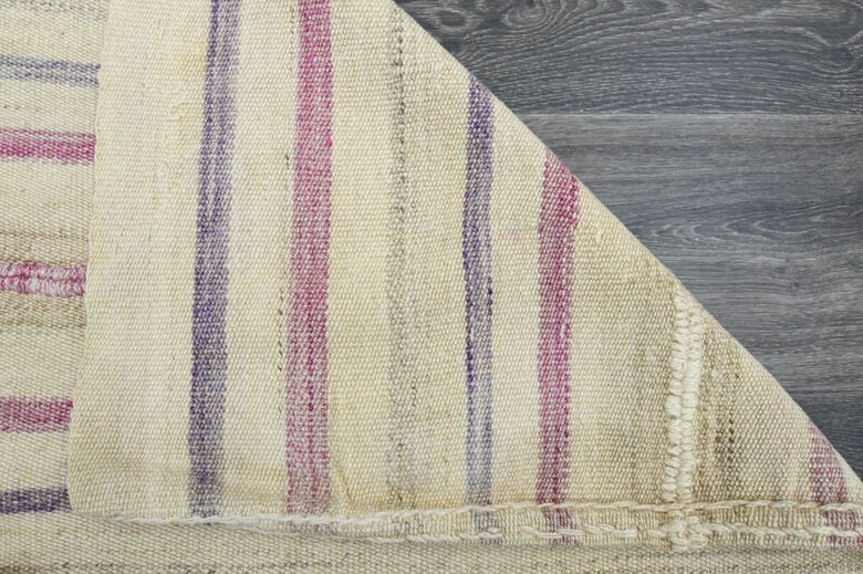 Cream Colored - Handmade Vintage Area Rug