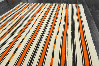 Striped Kilim - Handmade Vintage Area Rug - Thumbnail