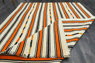 Striped Kilim - Handmade Vintage Area Rug - Thumbnail