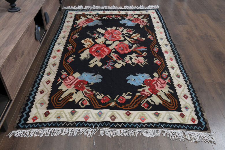 Handmade Vintage Oushak Area Rug