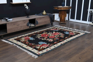 Handmade Vintage Oushak Area Rug - Thumbnail