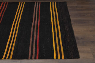 Black Carpet - Handmade Vintage Area Rug - Thumbnail