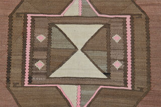 Handmade Vintage Square Area Rug 4x4 - Thumbnail