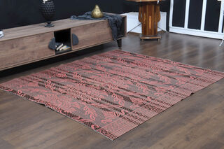 Vintage Handloom Thin Carpet - Thumbnail