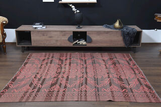 Vintage Handloom Thin Carpet - Thumbnail