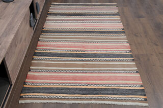 Handmade Vintage Kilim Area Rug - Thumbnail