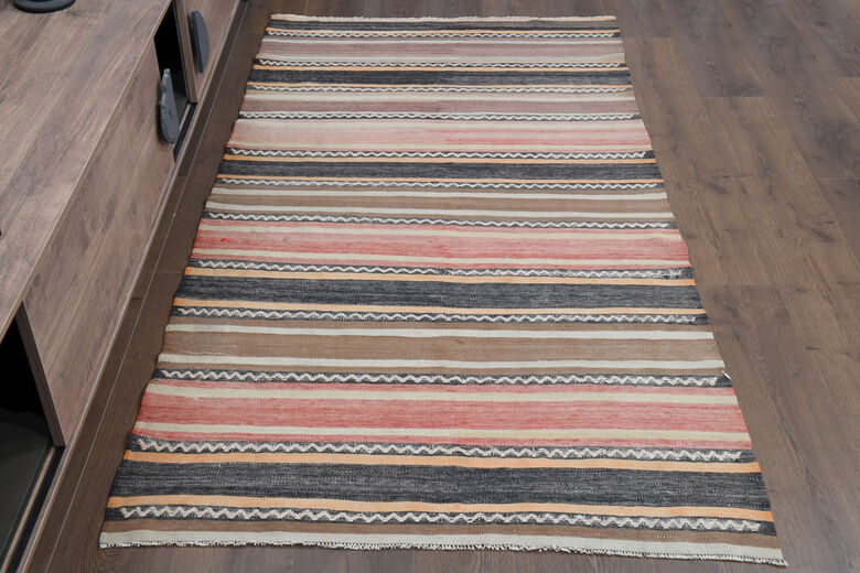 Handmade Vintage Kilim Area Rug