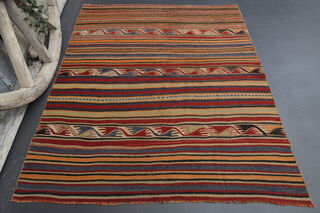 Handmade Vintage Kilim Rug - Thumbnail